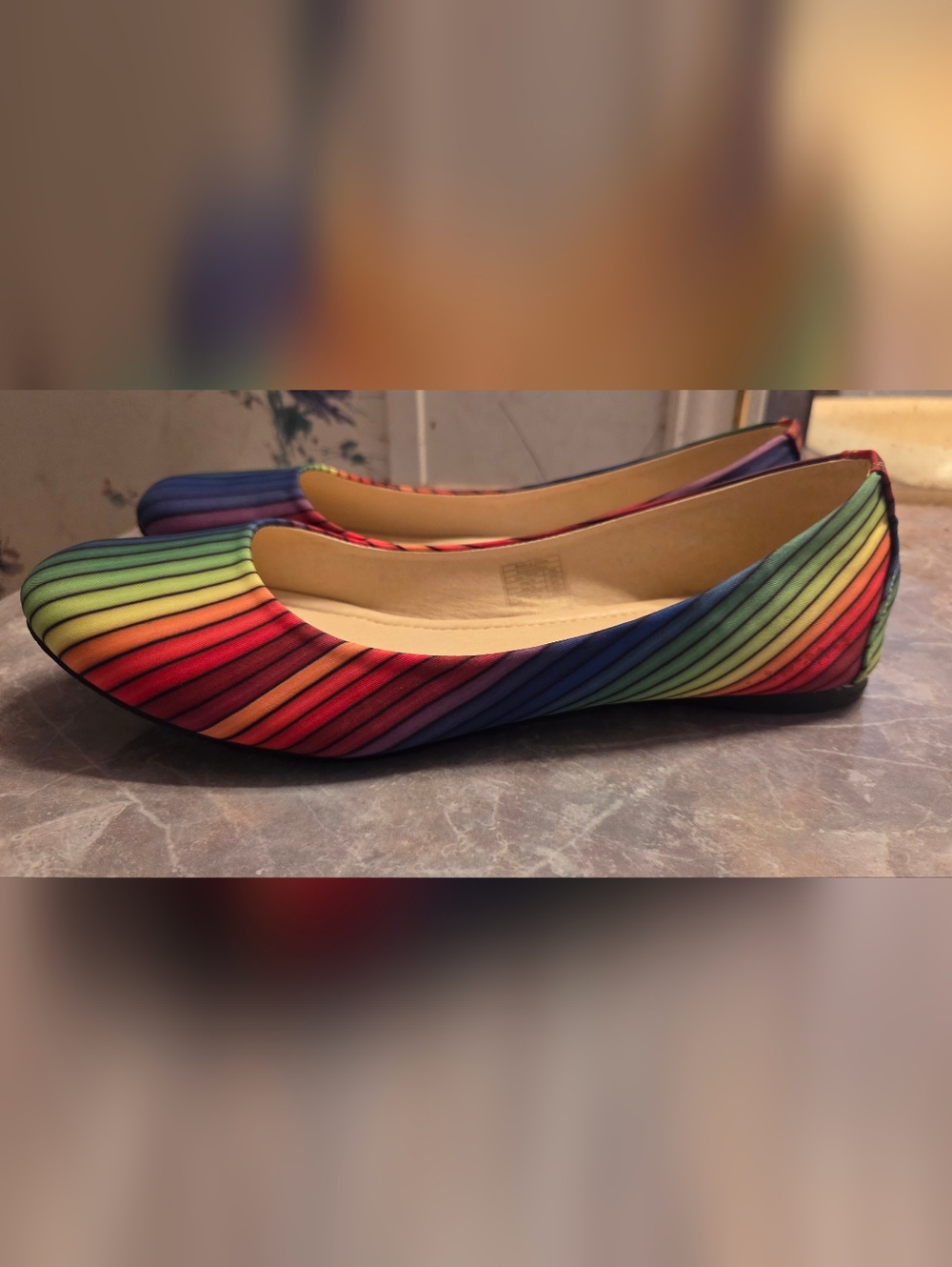 T.U.K Rainbow Striped Ballet Flats - Women's - Picture 4 of 6